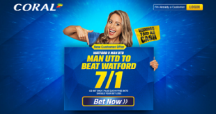 Watford vs Man Utd – 7/1 Betting Odds on Man Utd to Win